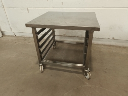 Mobile stainless steel base - 80x85x52 cm